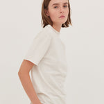 The Funnel Neck Tee | White - Cloth & Co - stride