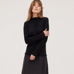 The Funnel Neck Top | Black - Cloth & Co - stride