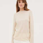 The Funnel Neck Top | Cream - Cloth & Co - stride