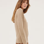 The Funnel Neck Top | Oatmeal - Cloth & Co - stride