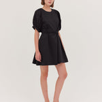 The Puff Sleeve Mini Dress | Black - Cloth & Co - stride