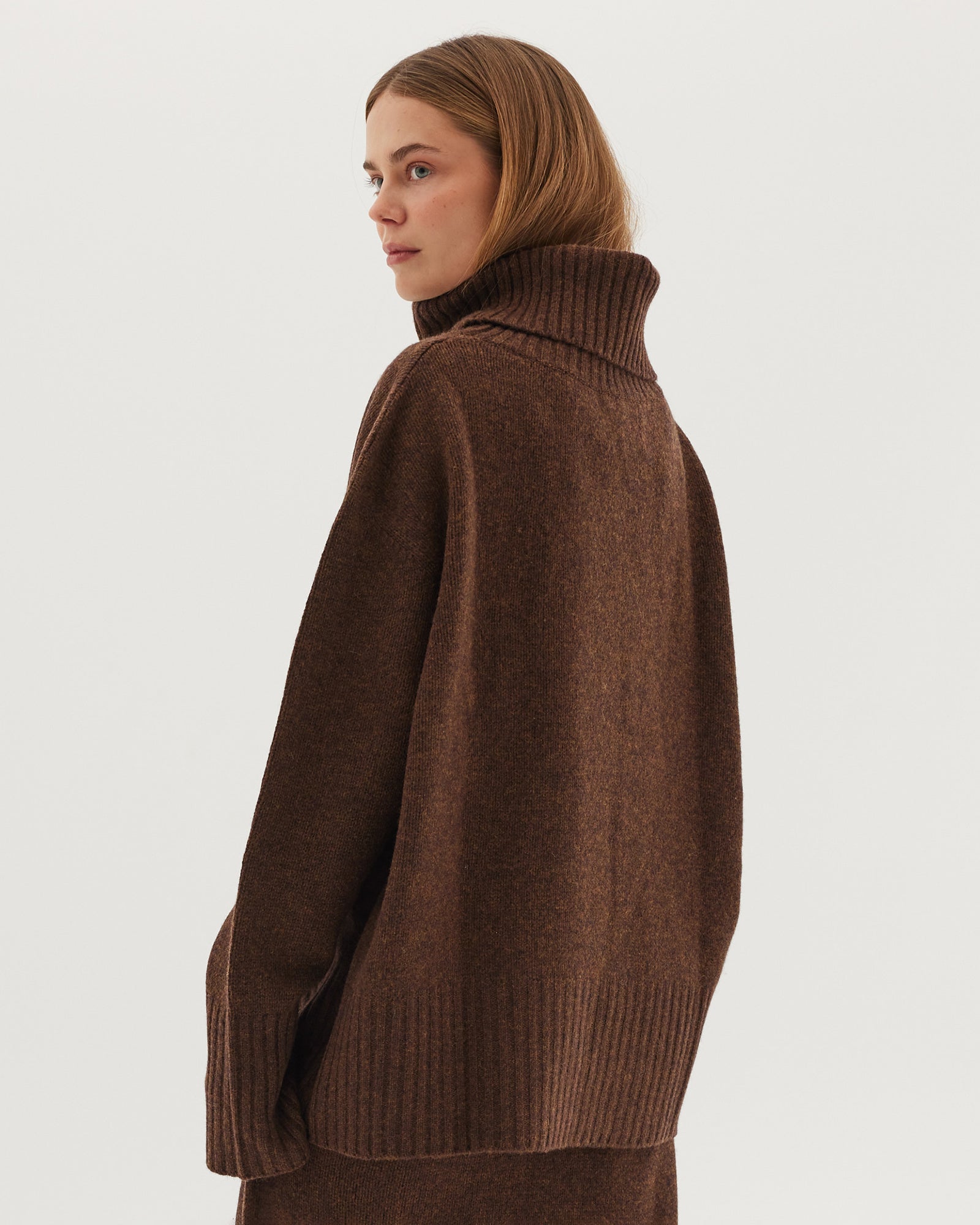 The Roll Neck Jumper | Hickory - Cloth & Co - stride