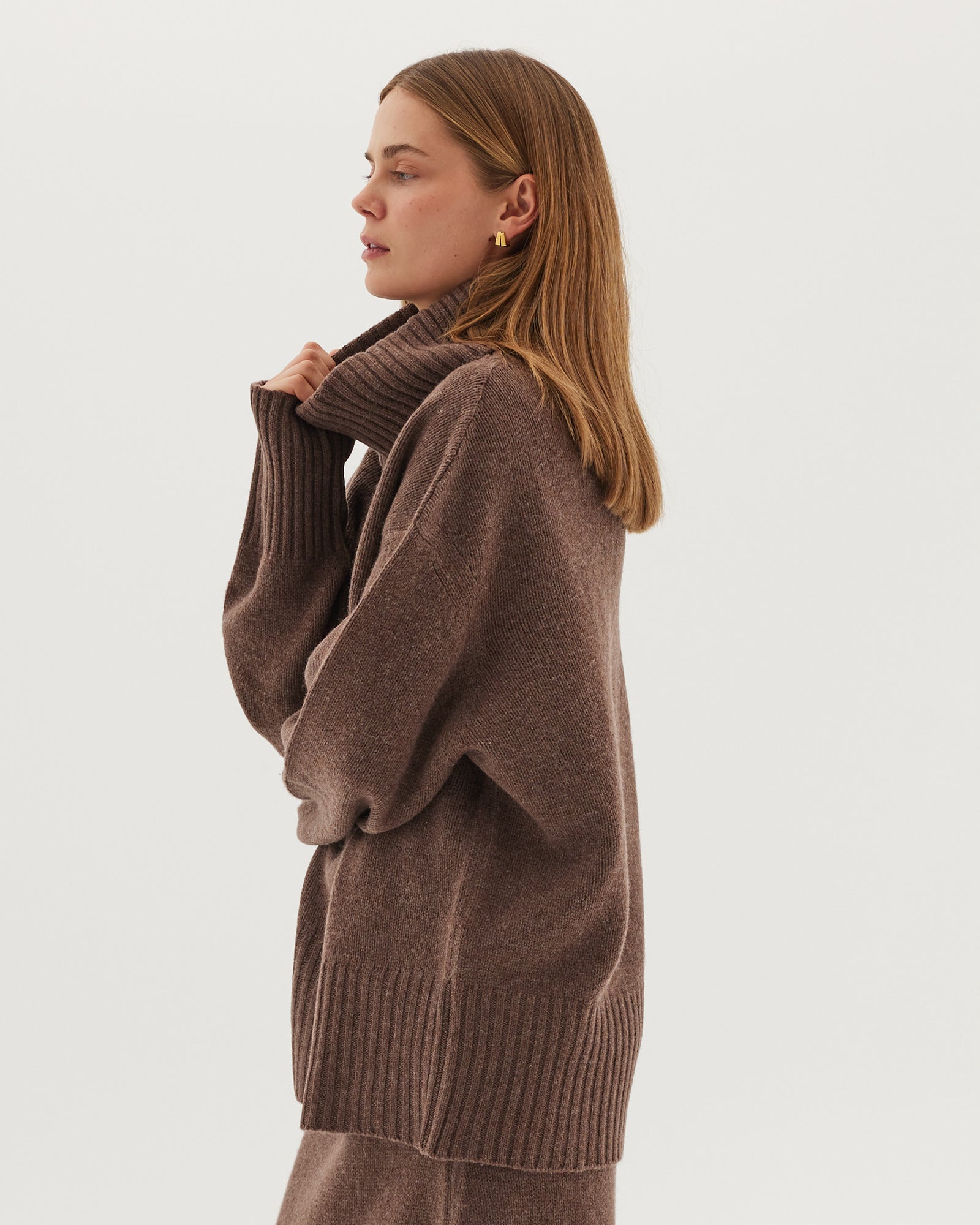 The Roll Neck Jumper | Squirrel - Cloth & Co - stride