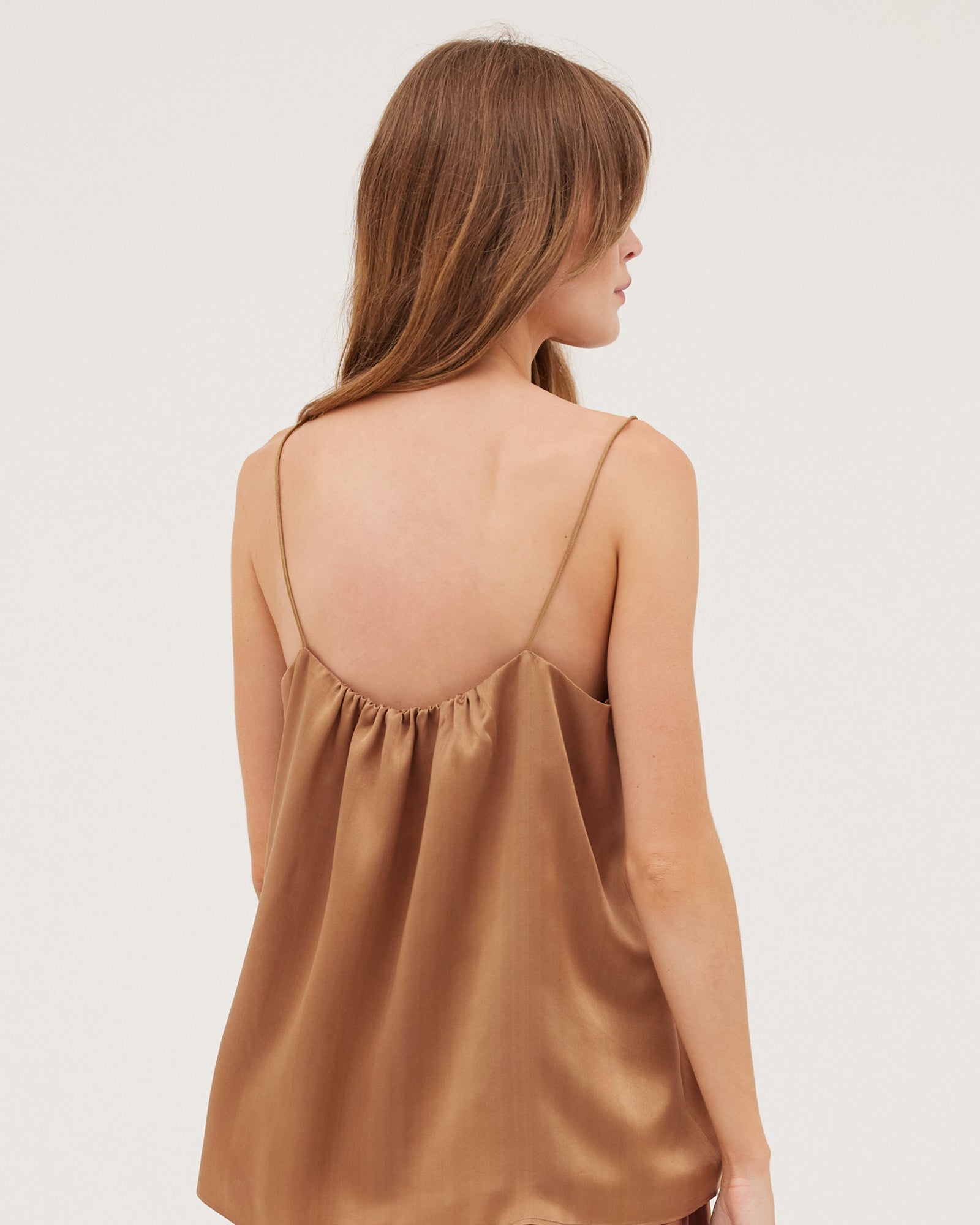 The Silk Camisole | Bronze - Cloth & Co - stride