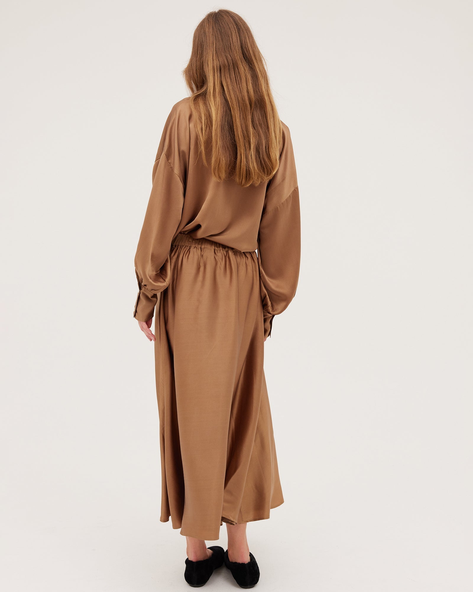 The Silk Skirt | Bronze - Cloth & Co - stride