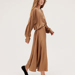 The Silk Skirt | Bronze - Cloth & Co - stride