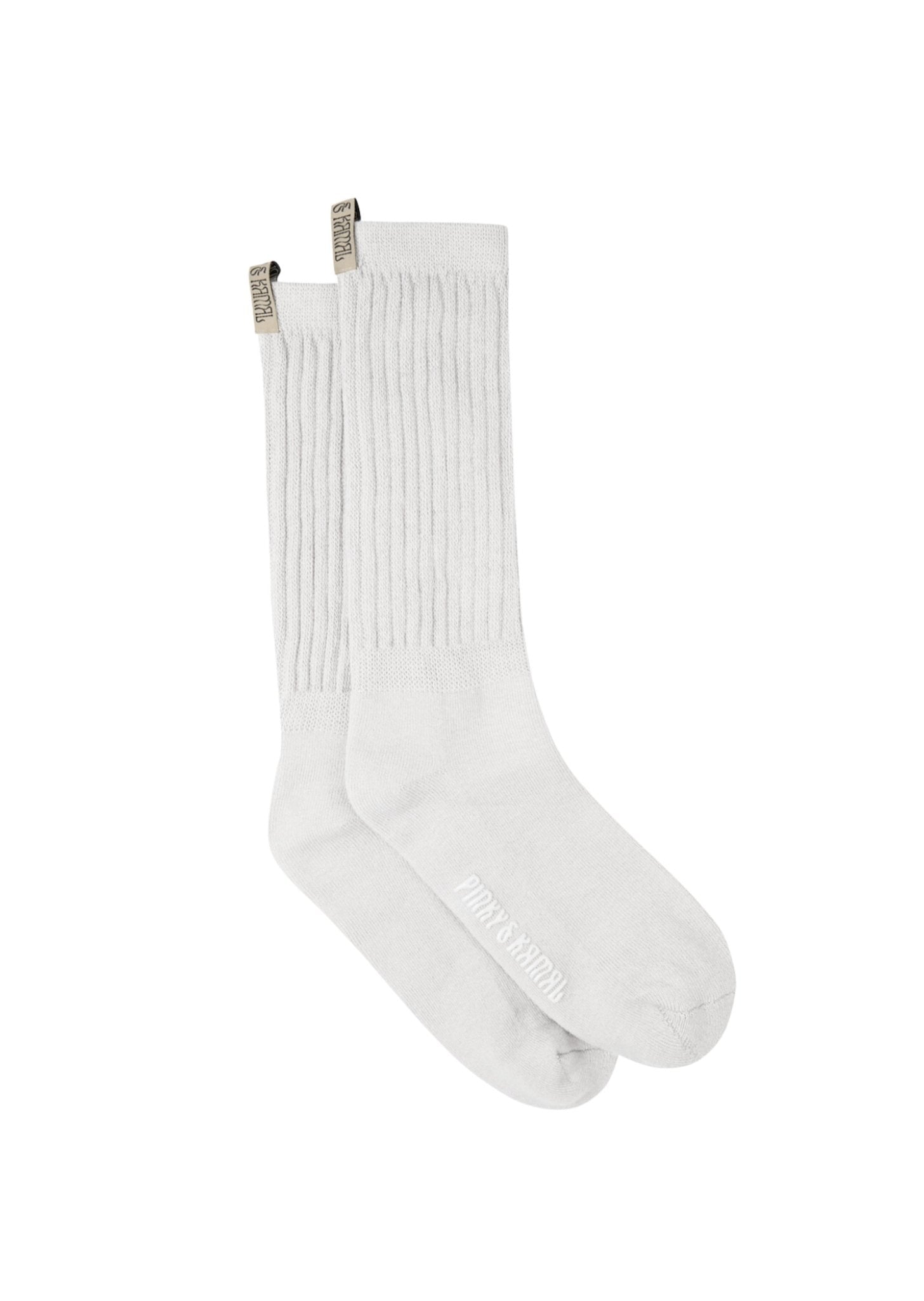 The Slouchy Sock LITE - White - Pinky & Kamal - stride