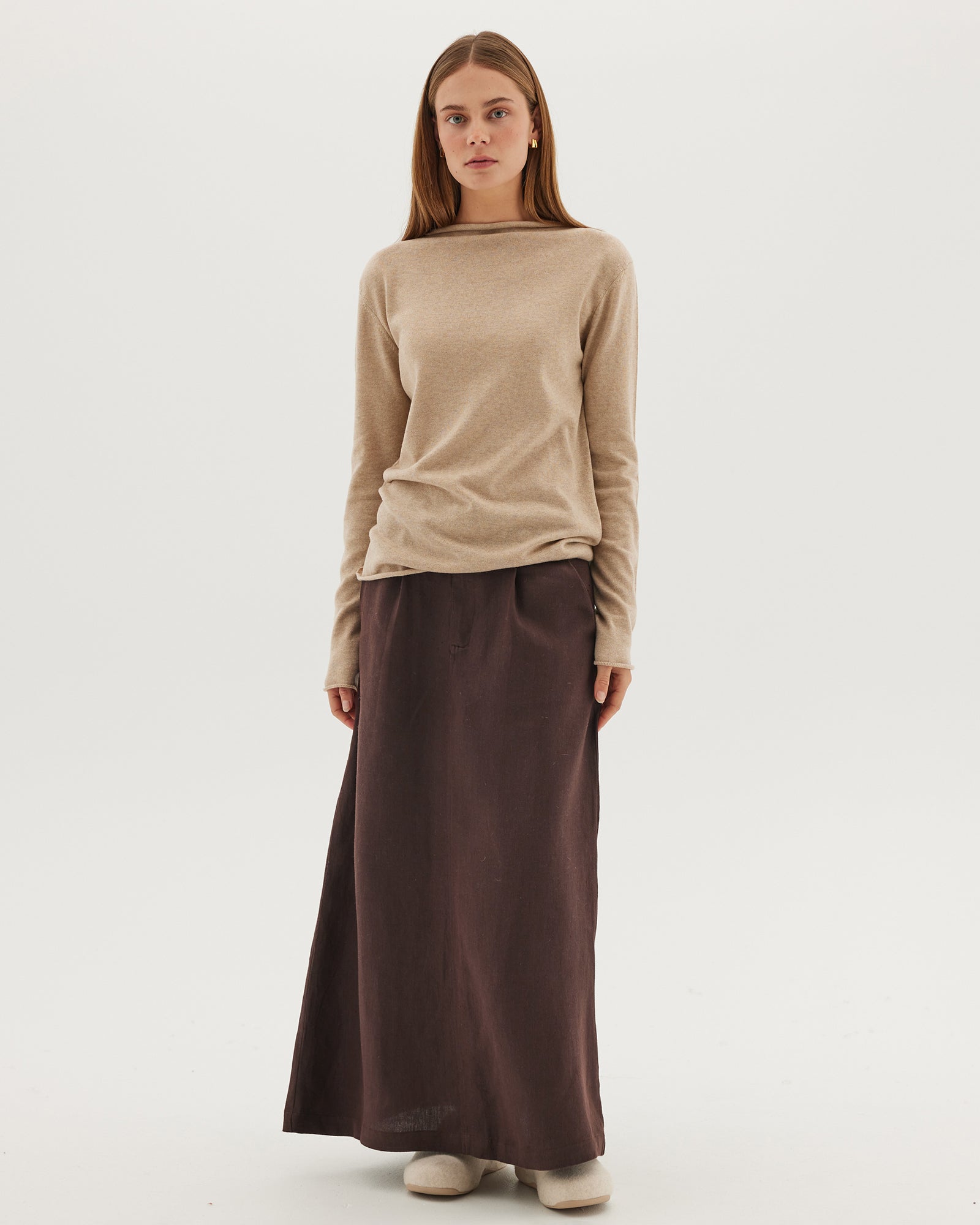 The Tailored Skirt | Rich Loam - Cloth & Co - stride