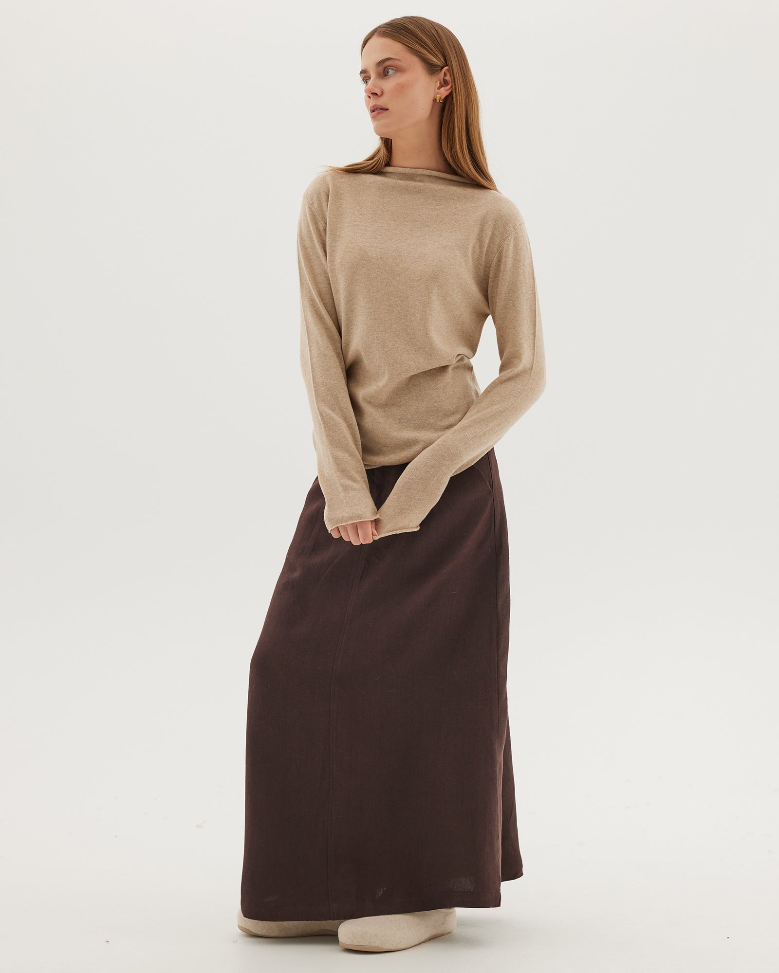 The Tailored Skirt | Rich Loam - Cloth & Co - stride