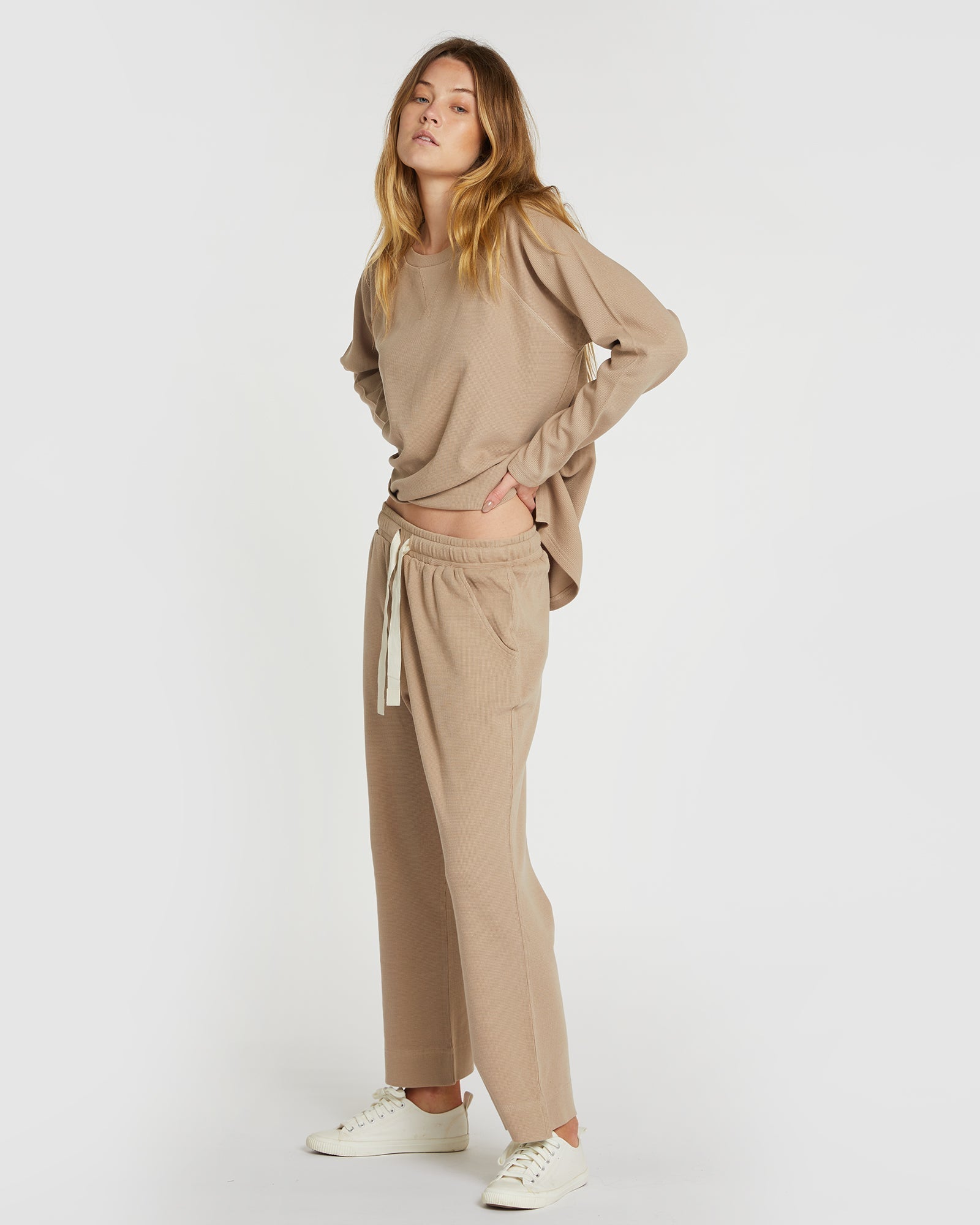 The Waffle Pant | Cobblestone - Cloth & Co - stride