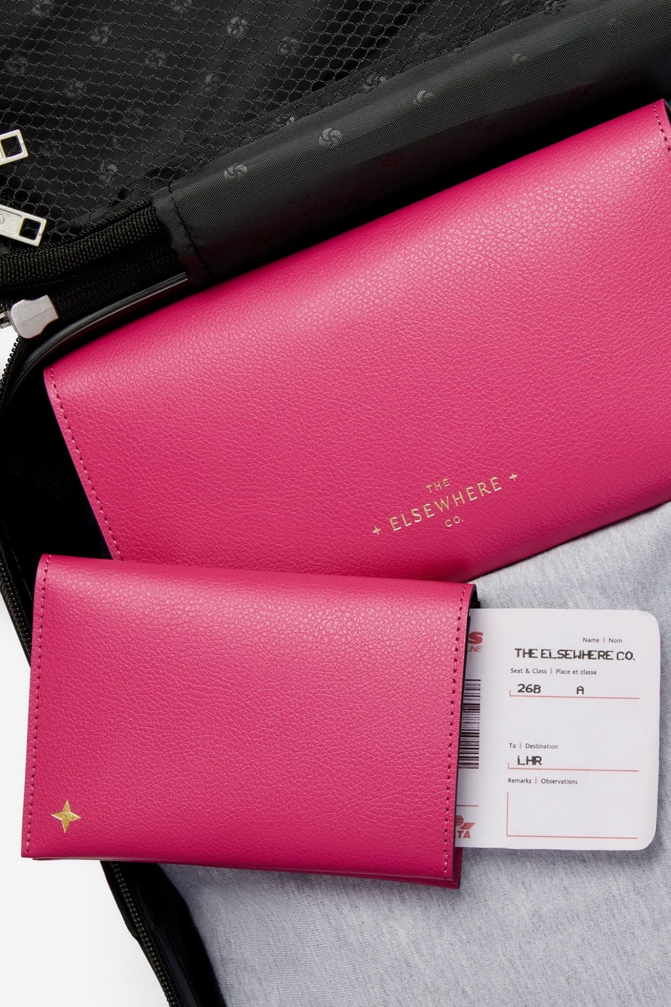 Travel Wallet Set on Chain Pink - The Elsewhere Co - stride