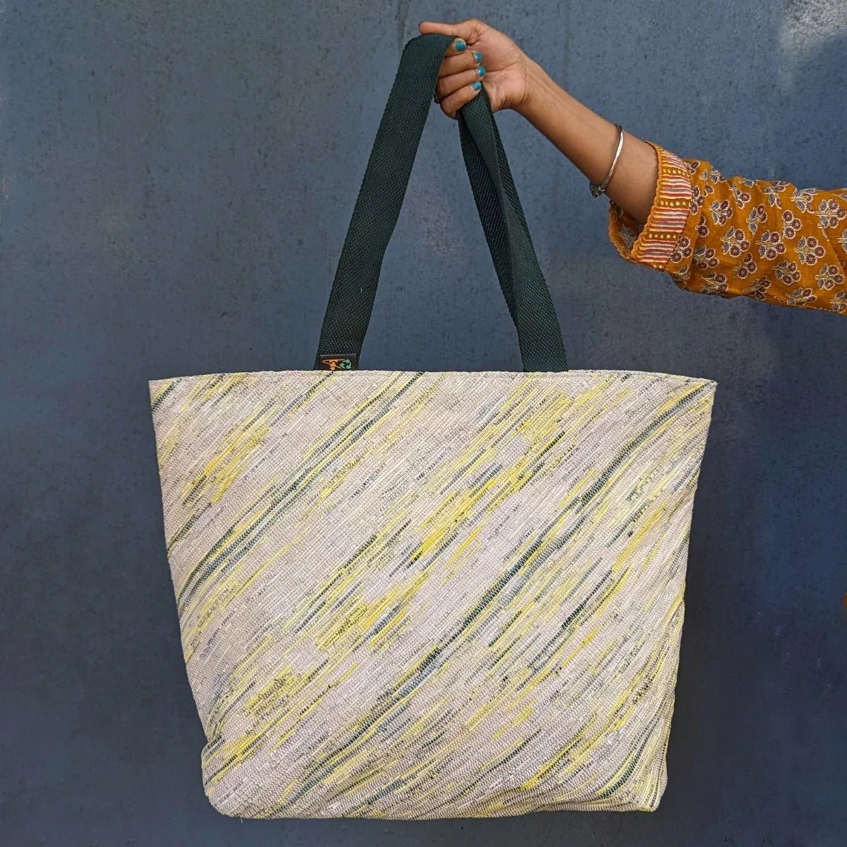 Upcycled Handwoven Beach Bag - Bethikal - stride