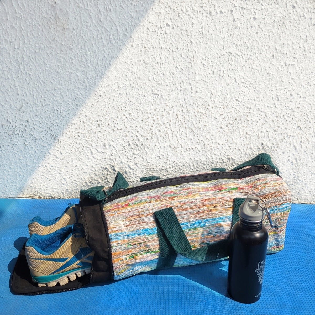 Upcycled Handwoven Gym Duffle Bag - Bethikal - stride