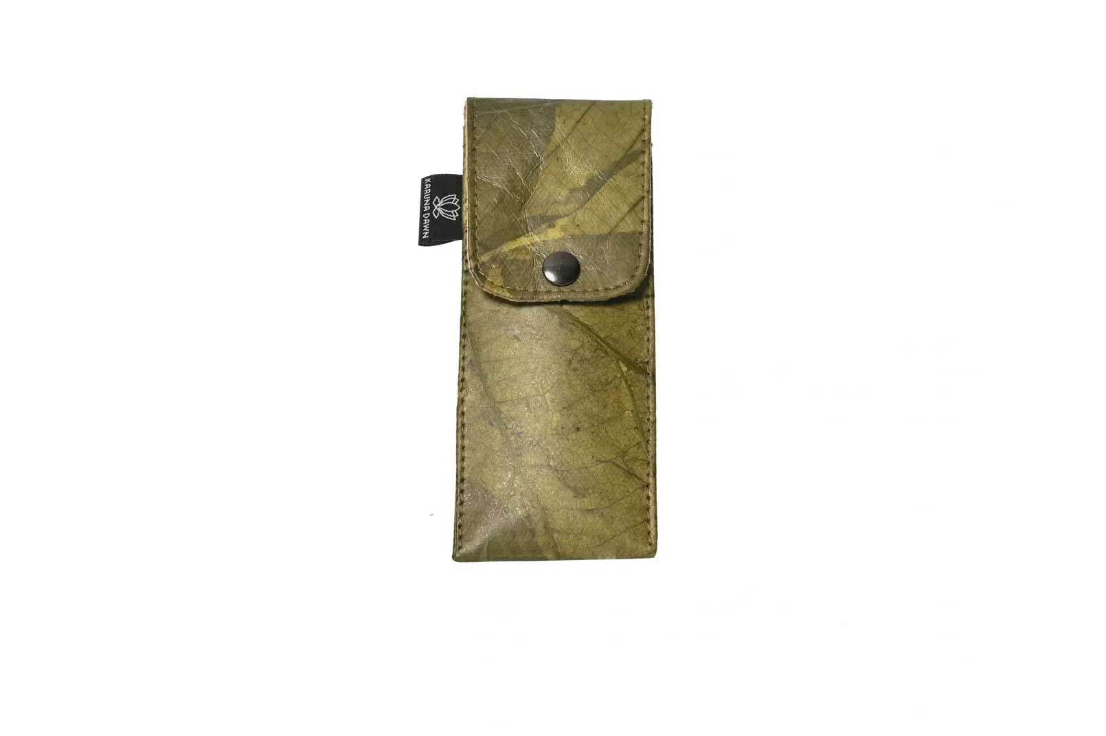 Vegan Leather Pen Holder - Green - Karuna Dawn - stride