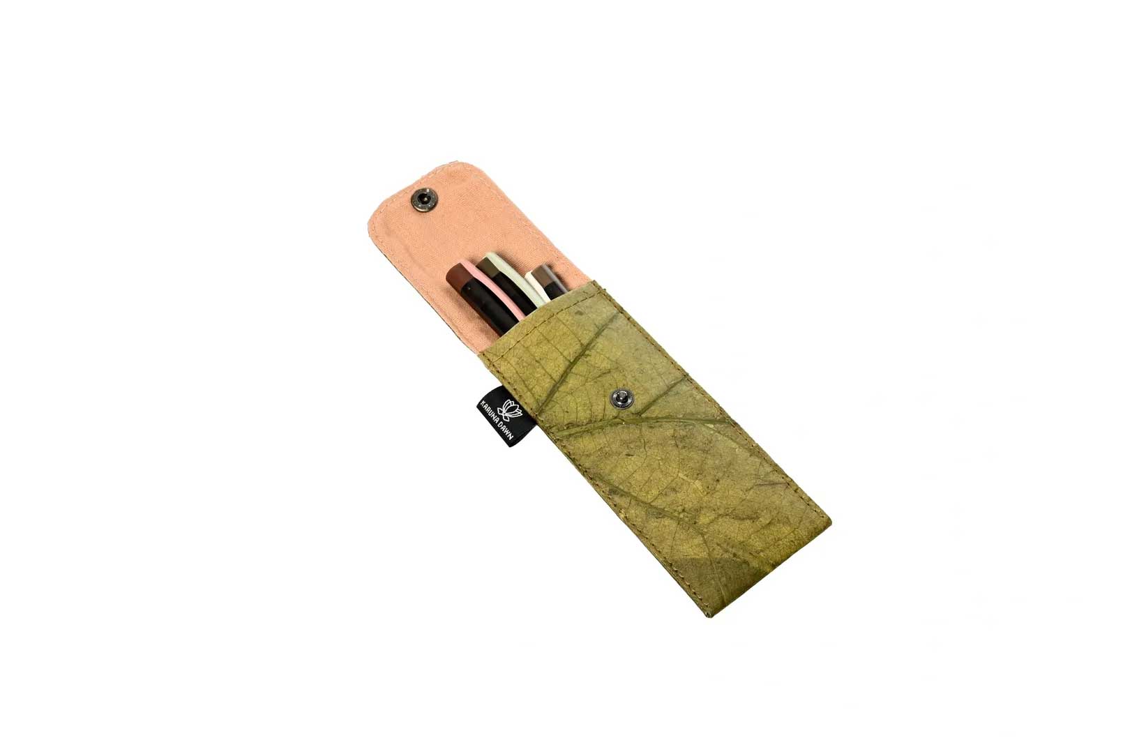 Vegan Leather Pen Holder - Green - Karuna Dawn - stride