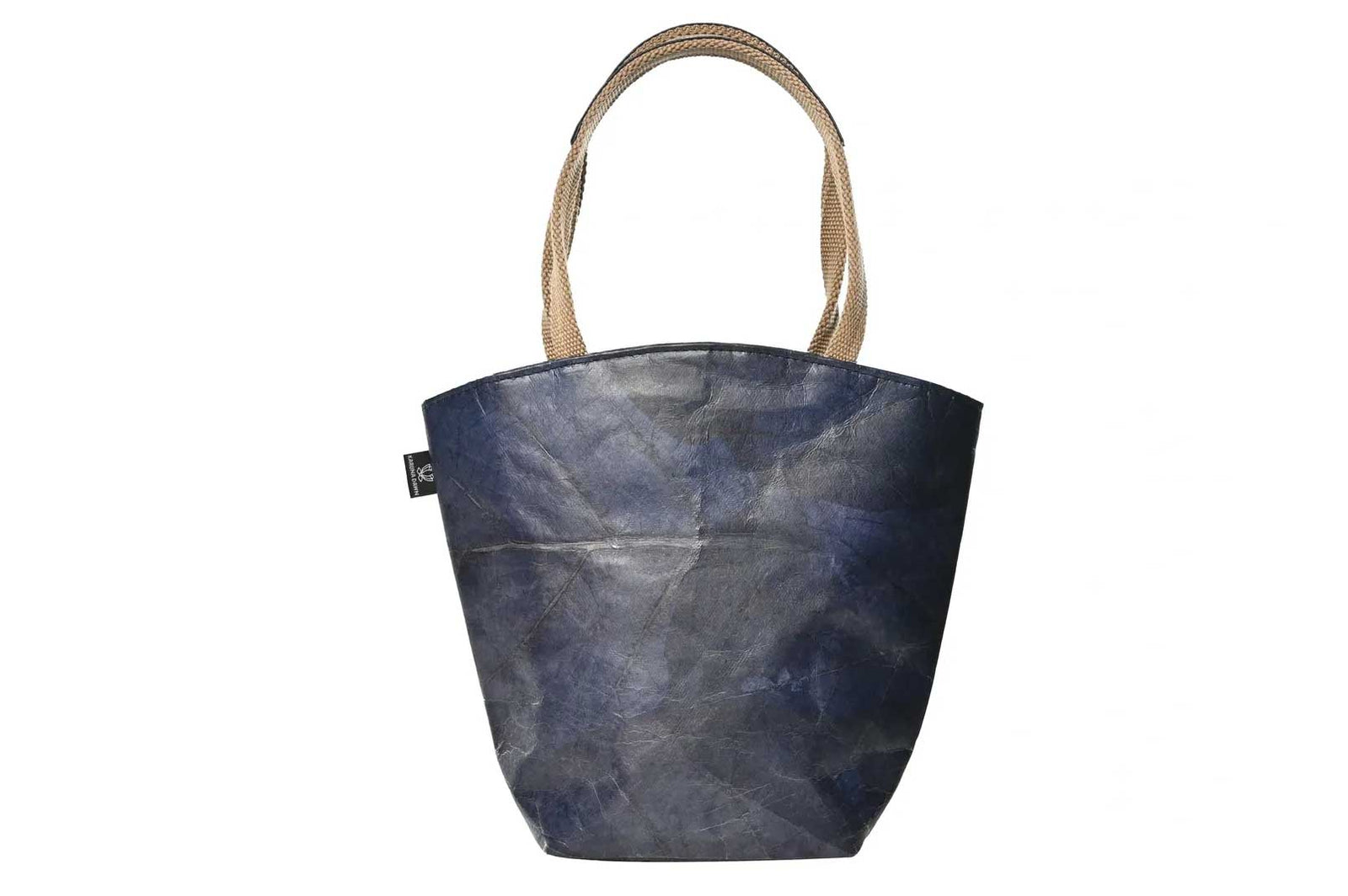 Vegan Leather Tote Bag - Blue - Karuna Dawn - stride