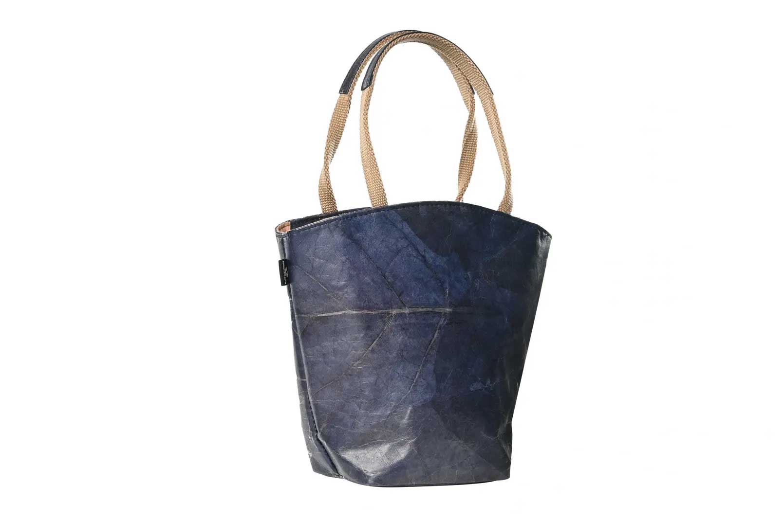 Vegan Leather Tote Bag - Blue - Karuna Dawn - stride