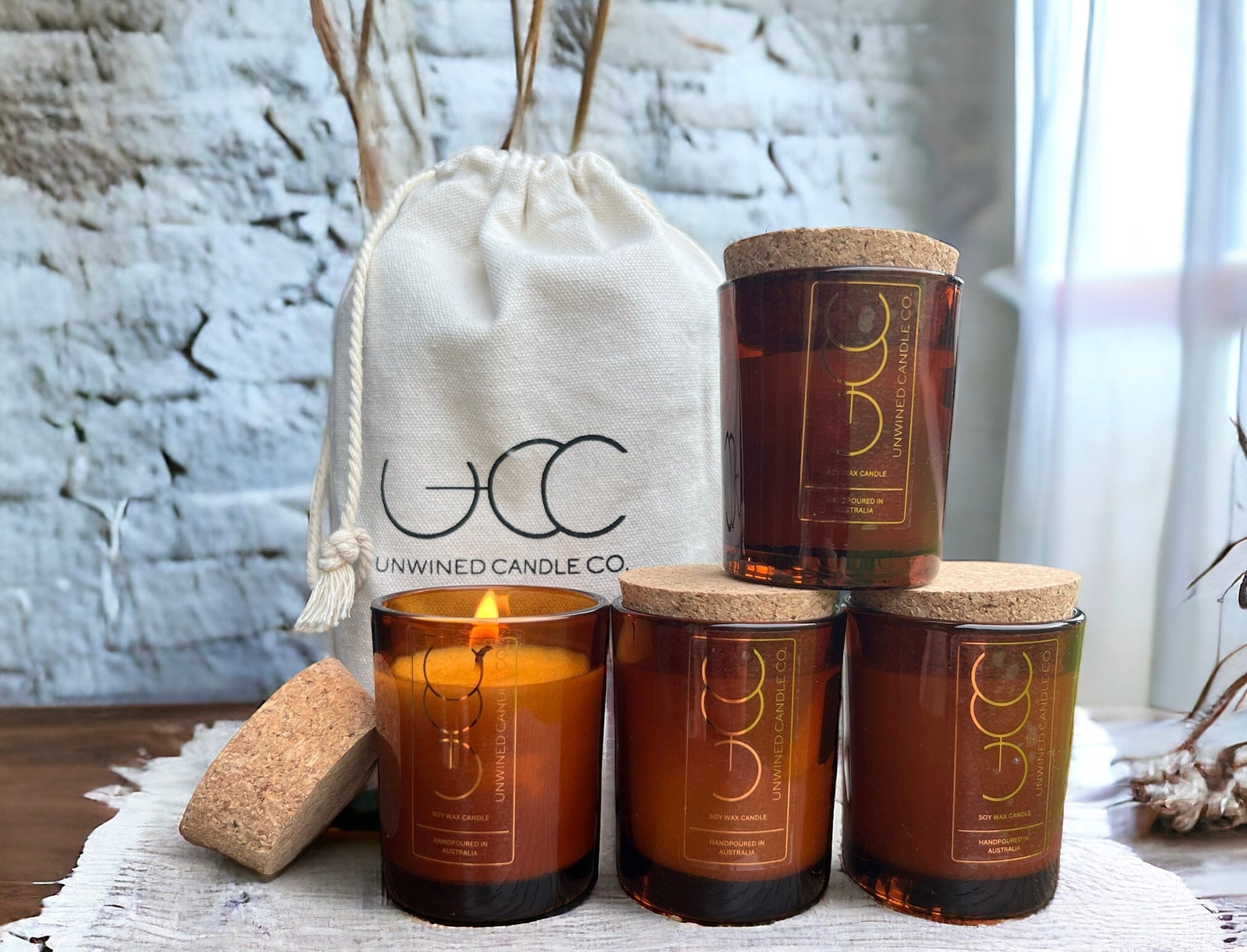 Vegan Soy Candle - Discovery Shots - Unwind Candle Co - stride