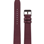 WATCH STRAP - BURGUNDY VEGAN LEATHER - BLACK BUCKLE | GRAPE 18MM - Mon Choux - stride