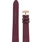 WATCH STRAP - BURGUNDY VEGAN LEATHER - ROSE GOLD BUCKLE | GRAPE 18MM - Mon Choux - stride