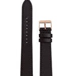 WATCH STRAP - NOIR VEGAN LEATHER - ROSE GOLD BUCKLE | GRAPE 18MM - Mon Choux - stride