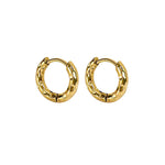 Wave Gold Huggie Earrings - EVER Jewellery - stride