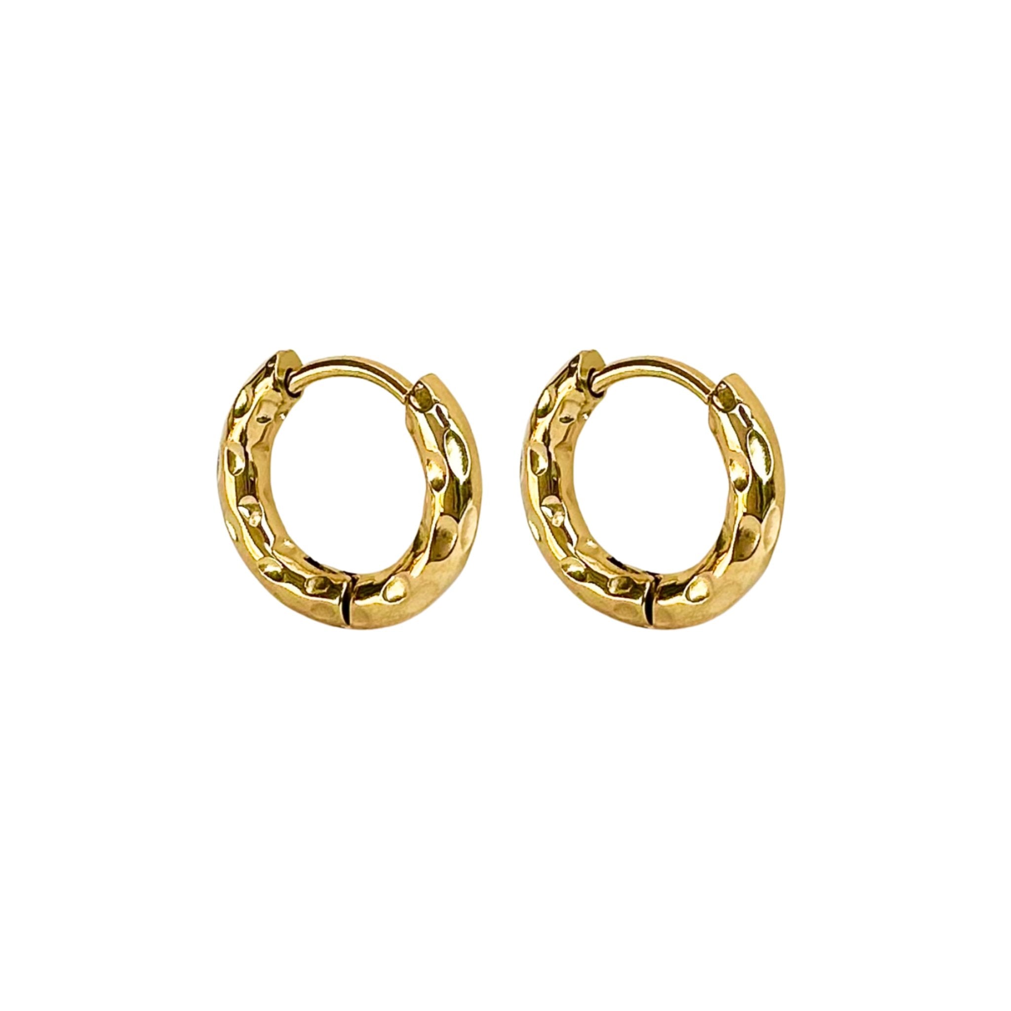 Wave Gold Huggie Earrings - EVER Jewellery - stride