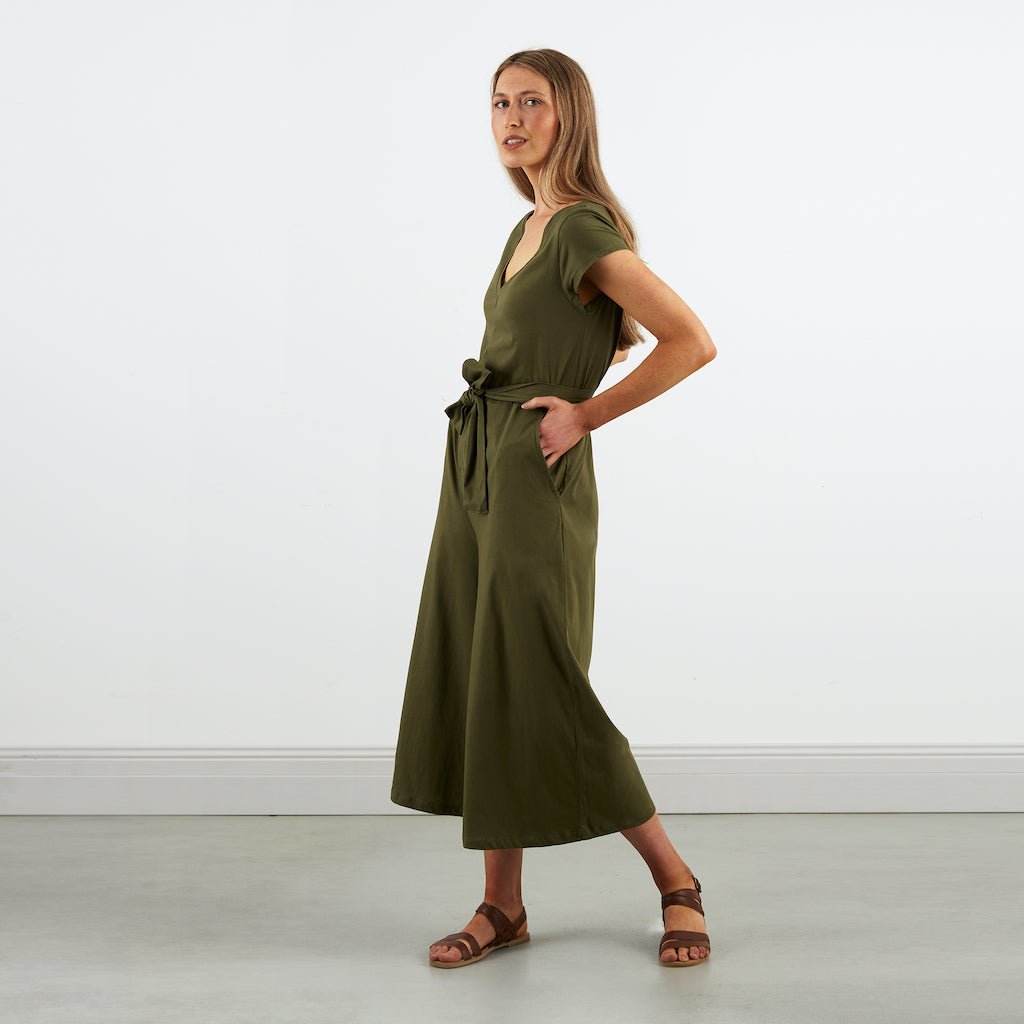 Wide Leg Jumpsuit | Olive - Dorsu - stride