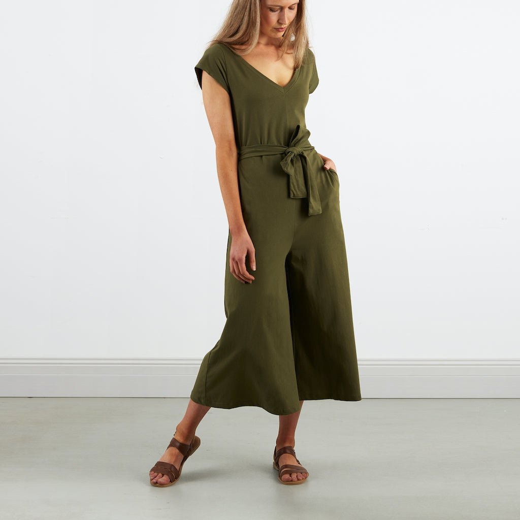 Wide Leg Jumpsuit | Olive - Dorsu - stride