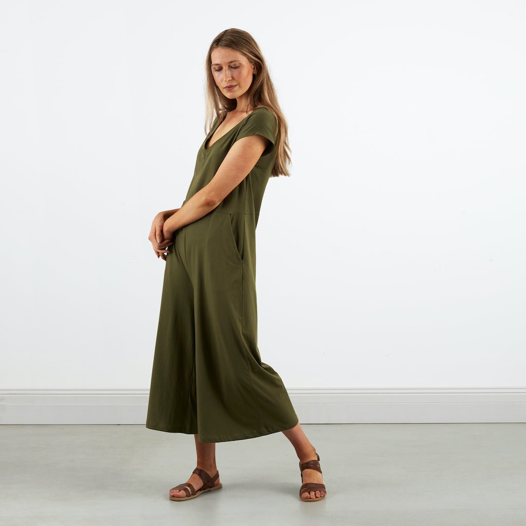 Wide Leg Jumpsuit | Olive - Dorsu - stride