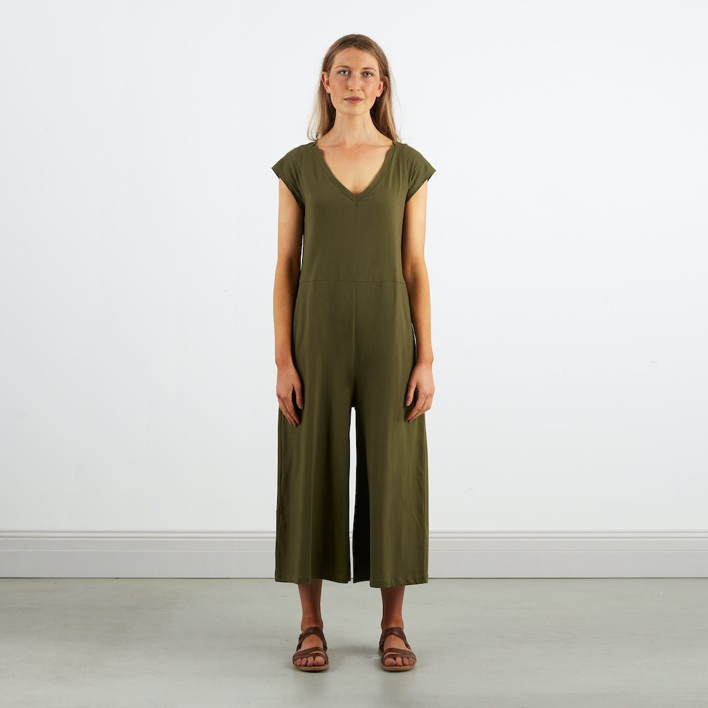 Wide Leg Jumpsuit | Olive - Dorsu - stride