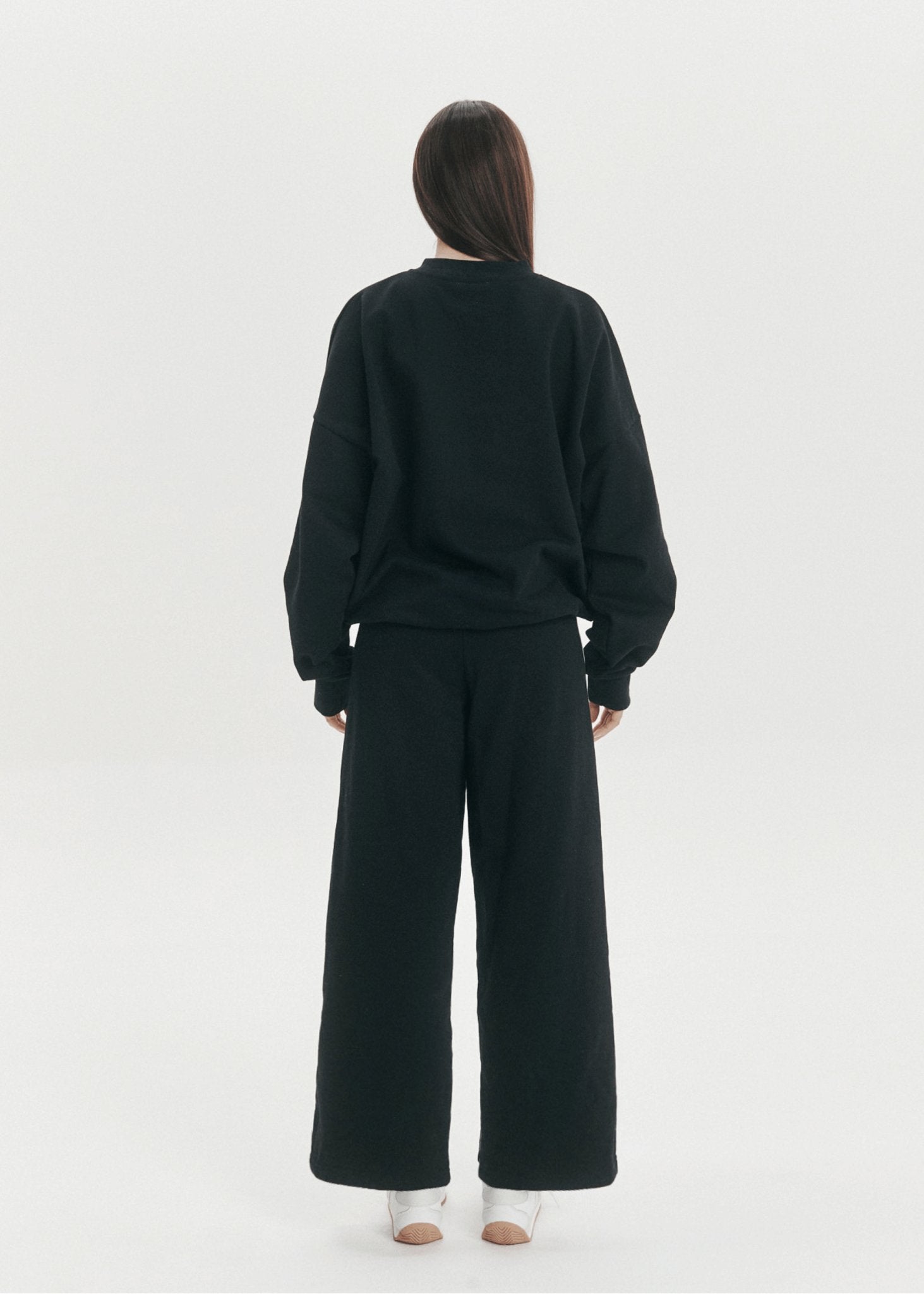 Wide Leg Trackpant - Black/White Stripe - Pinky & Kamal - stride