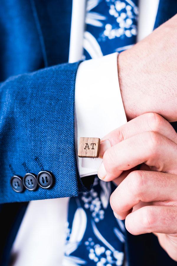 Wooden Cufflinks - Tasmanian Oak - Peggy & Finn - stride