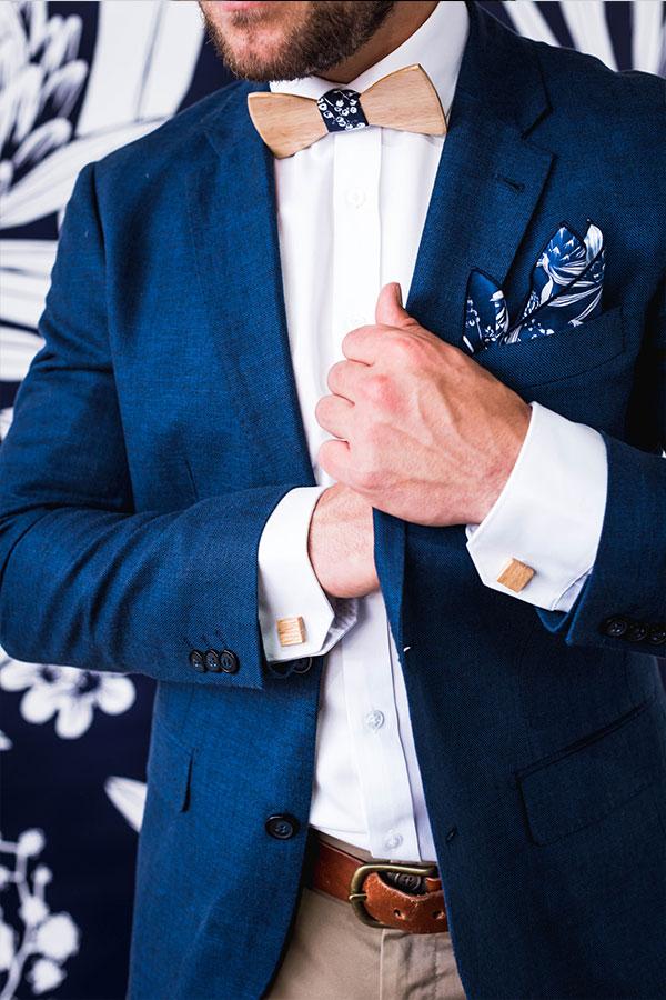 Wooden Cufflinks - Tasmanian Oak - Peggy & Finn - stride