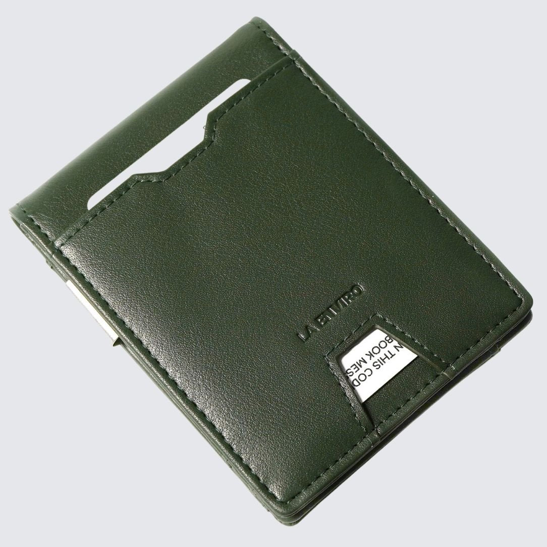 Yamba Vegan Minimalist Slim Bifold Wallet I Green-La Enviro-stride