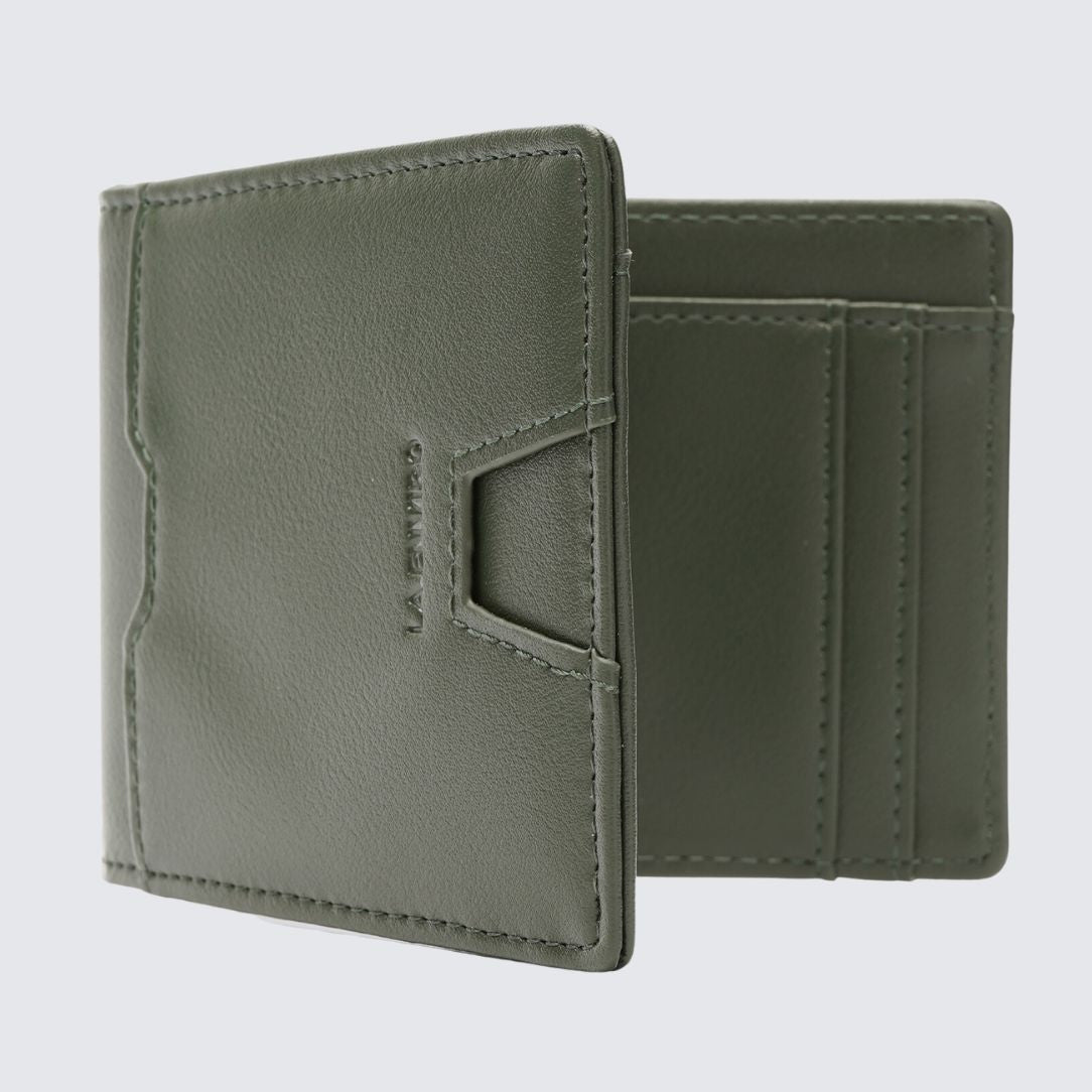 Yamba Vegan Minimalist Slim Bifold Wallet I Green-La Enviro-stride