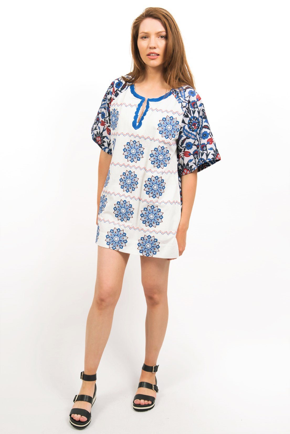 AREZU EMBROIDERED WOOL & IKAT TOP-Zoha-stride