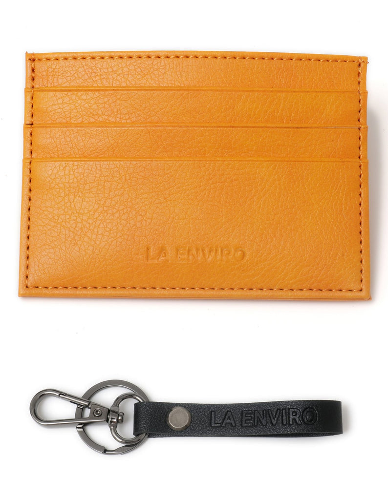 La Enviro Avoca Minimalist Card Holder In Orange