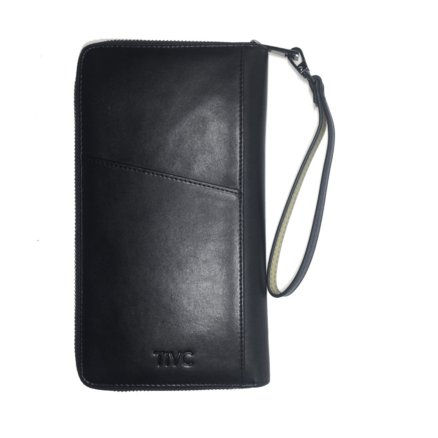 Black Vegan Leather Travel Wallet-Time IV Change-stride