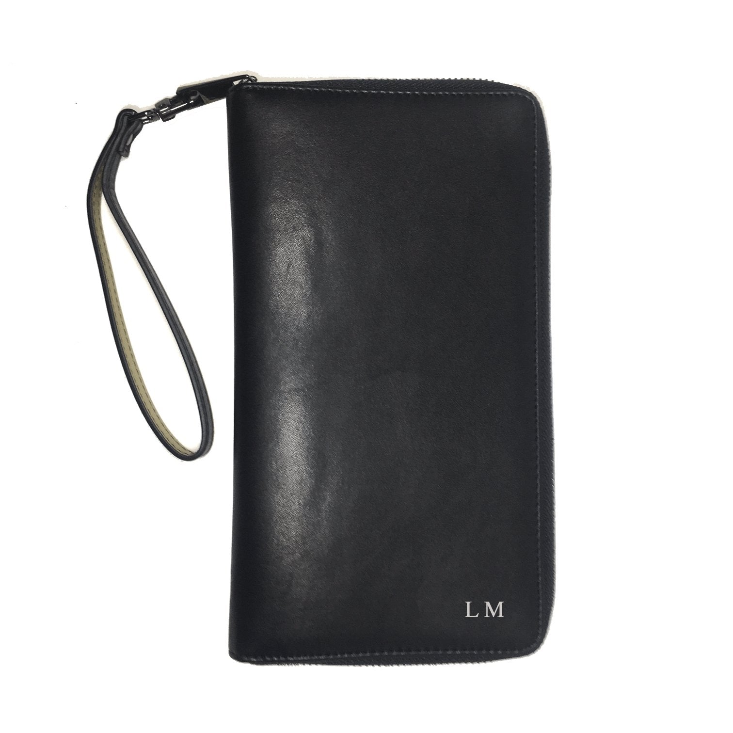 Black Vegan Leather Travel Wallet-Time IV Change-stride