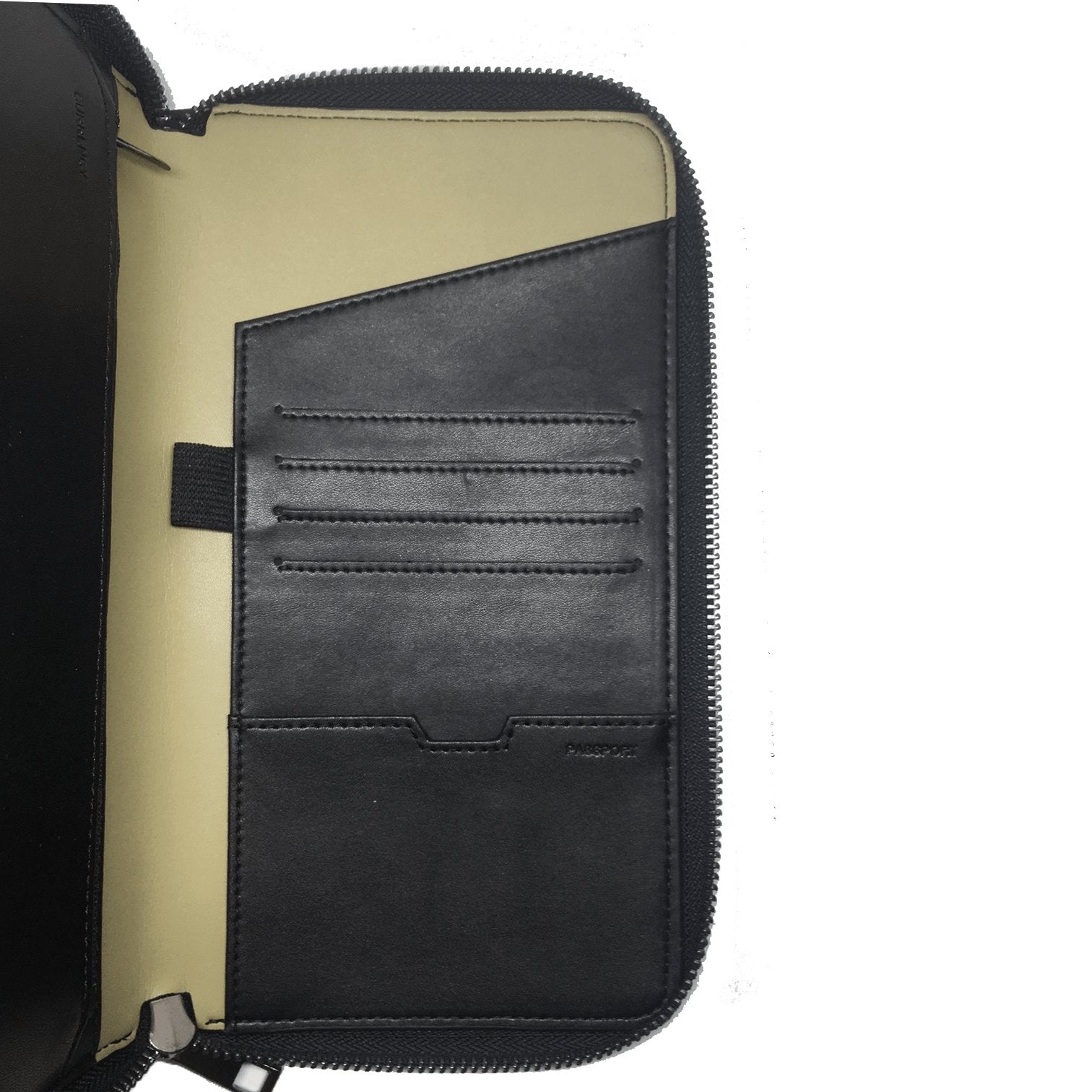 Black Vegan Leather Travel Wallet-Time IV Change-stride