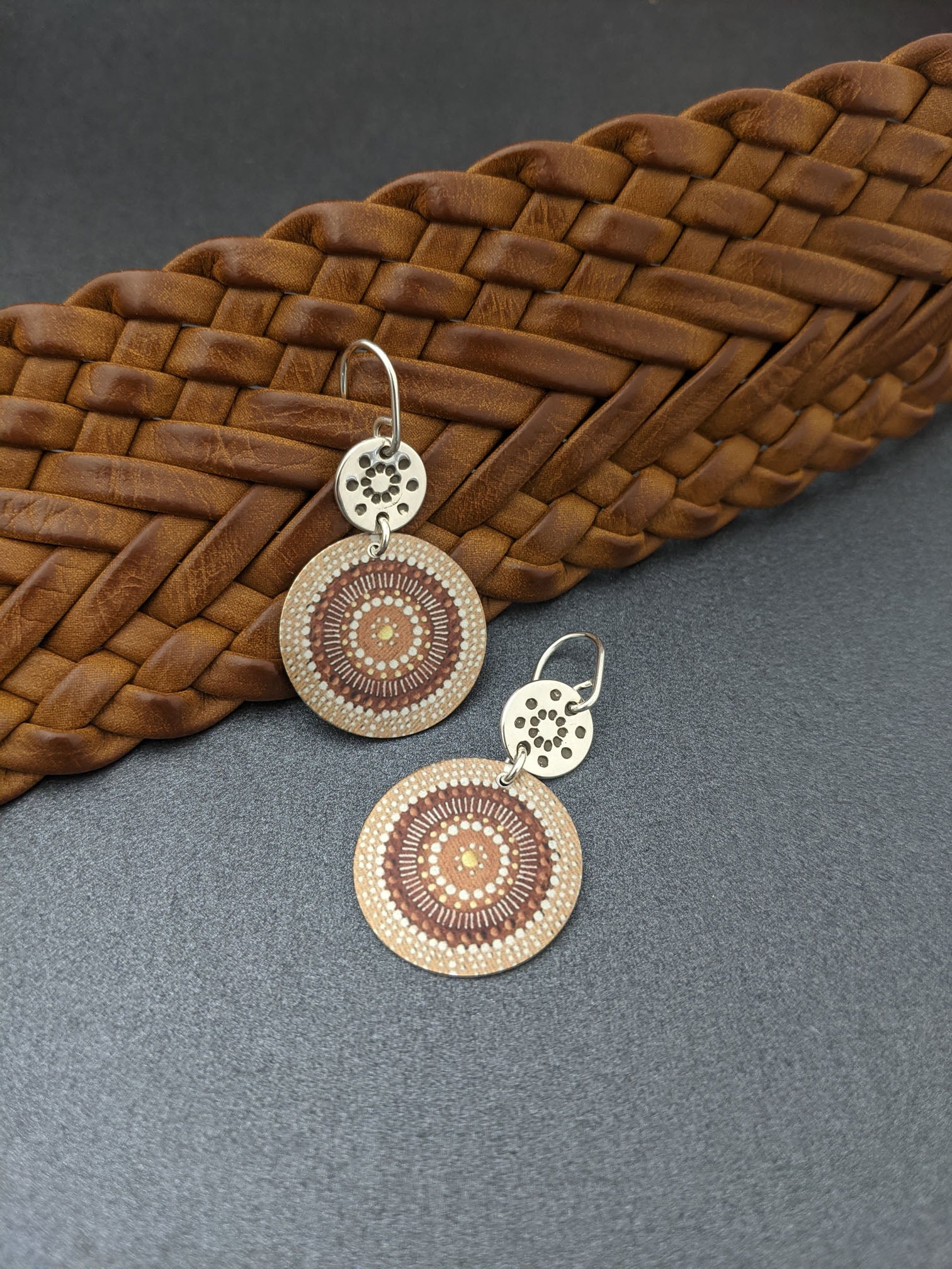 COMMUNITY SPIRIT – silver dotty earrings-Erin K Jewellery-stride